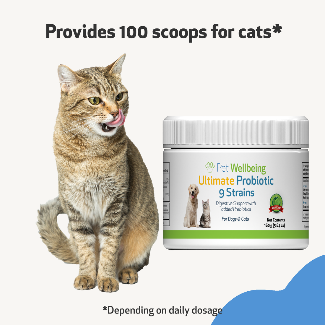 Ultimate Probiotic 9 Strains for Healthy Digestion in Cats Pet