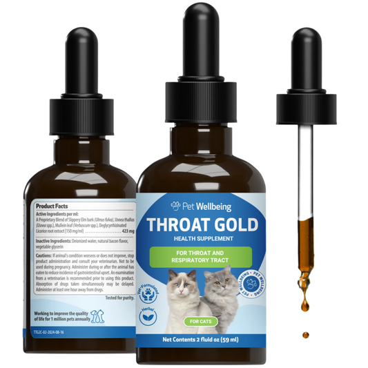 Throat Gold - Soothes Occasional Cough & Throat Discomfort in Cats