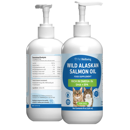 Wild Alaskan Salmon Oil - Omega-3s for Skin Health in Cats