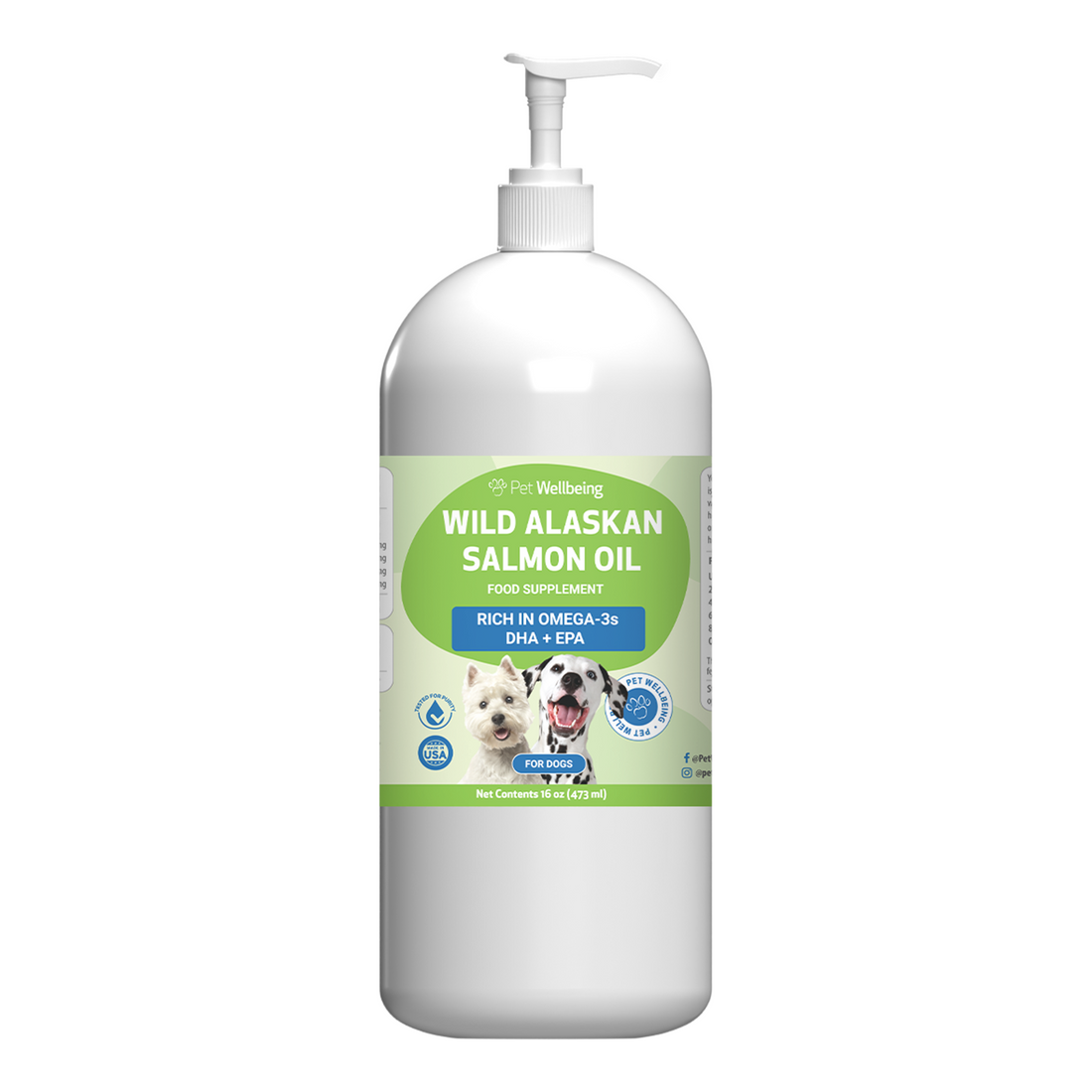 Pet Wellbeing - Wild Alaskan Salmon Oil for Dogs_front