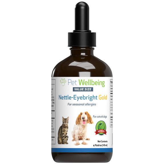 Nettle Eyebright Gold for Dogs with Allergies Pet Wellbeing UK